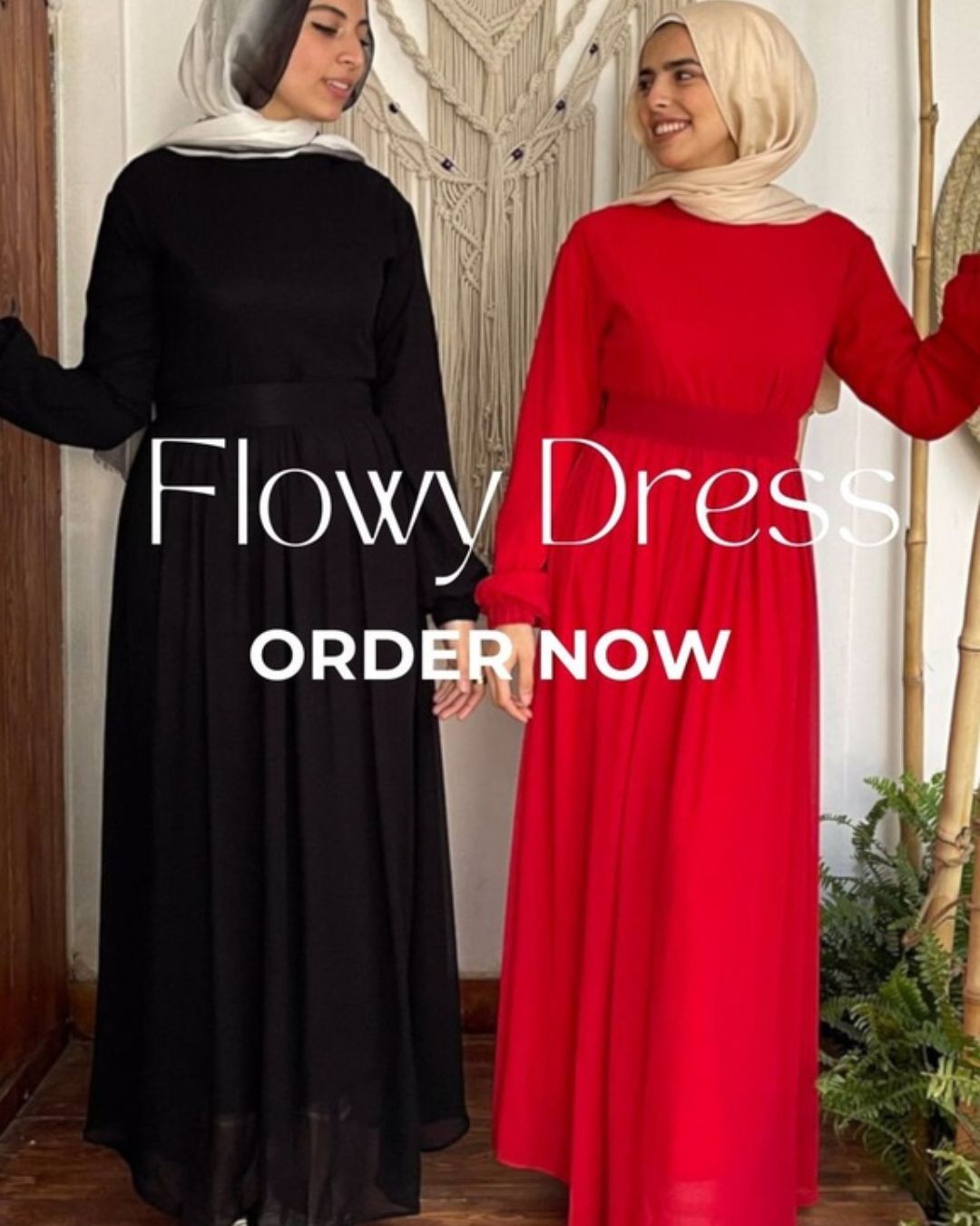 Flowy Dress - Red