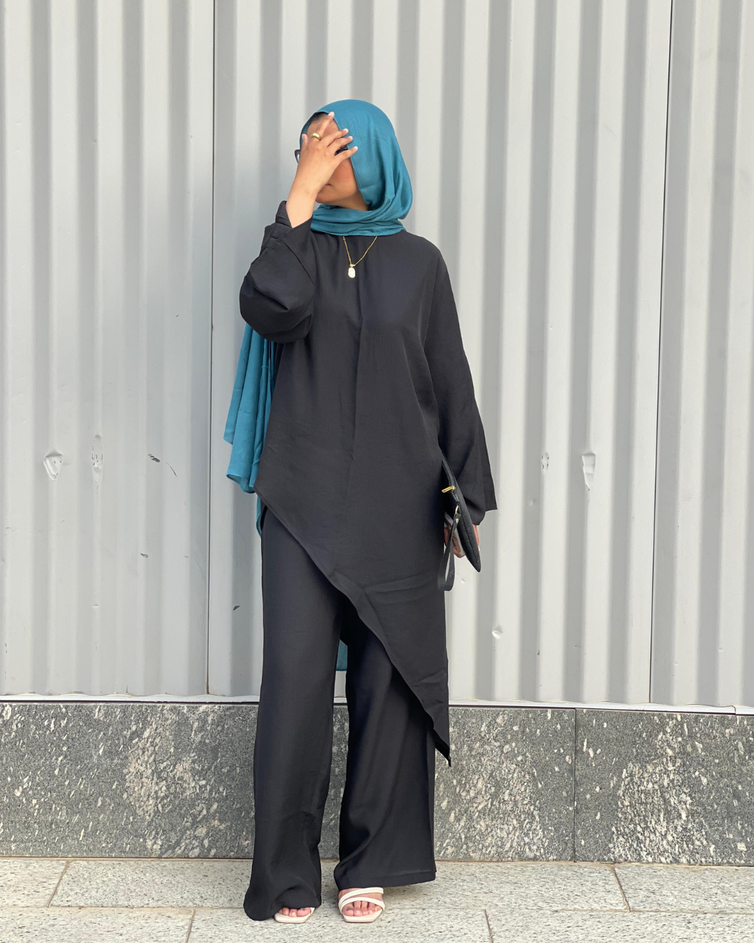 Afnan Linen Set -Black