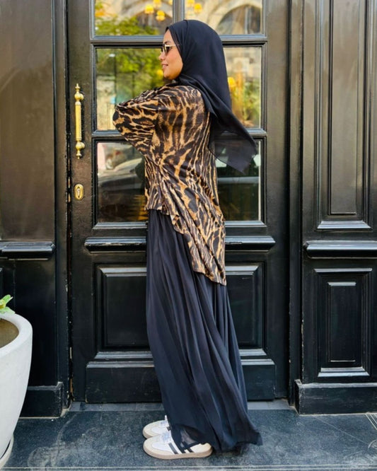 Leopard Knitted Blouse