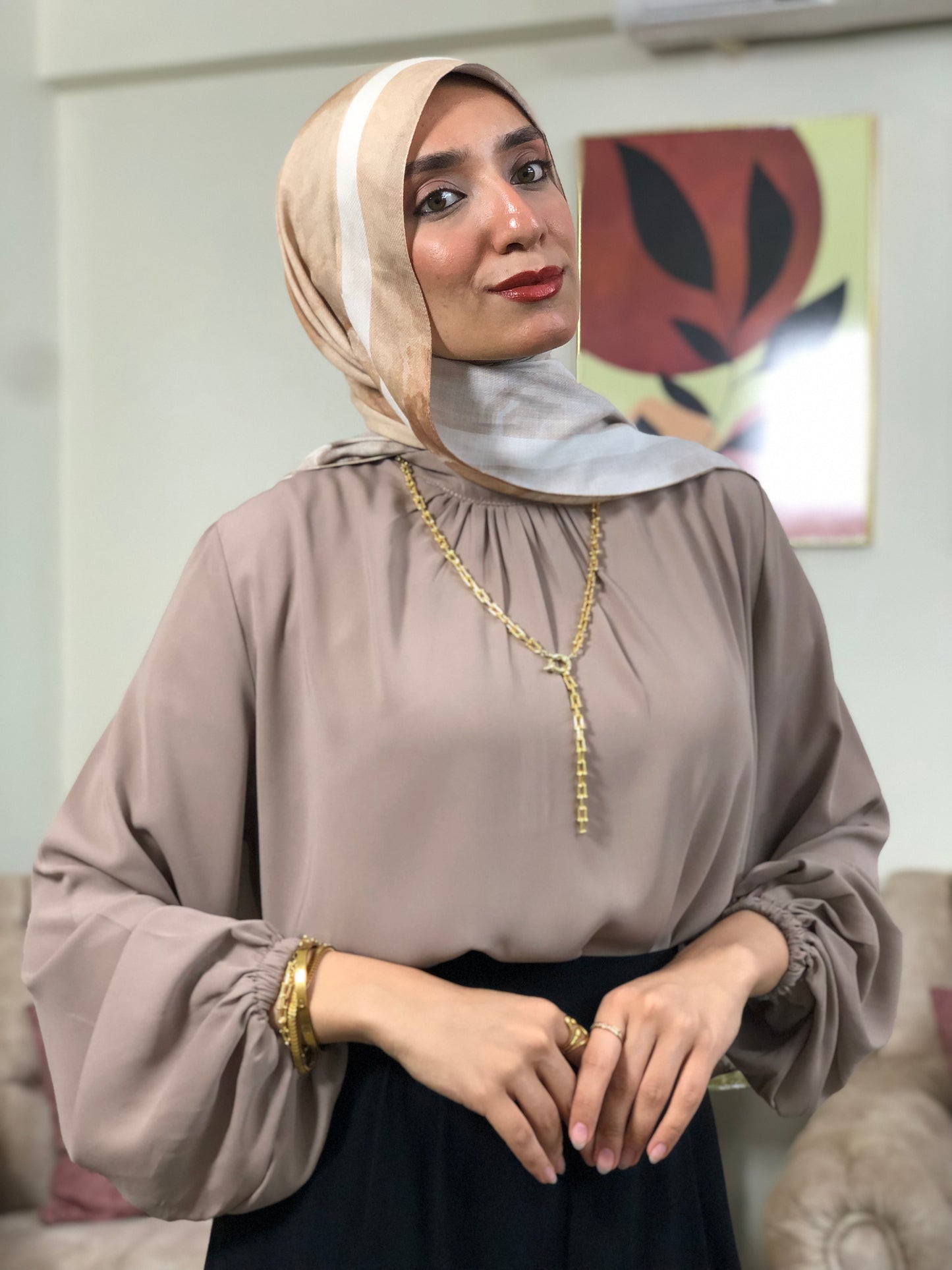 Amalia Blouse - Cafe