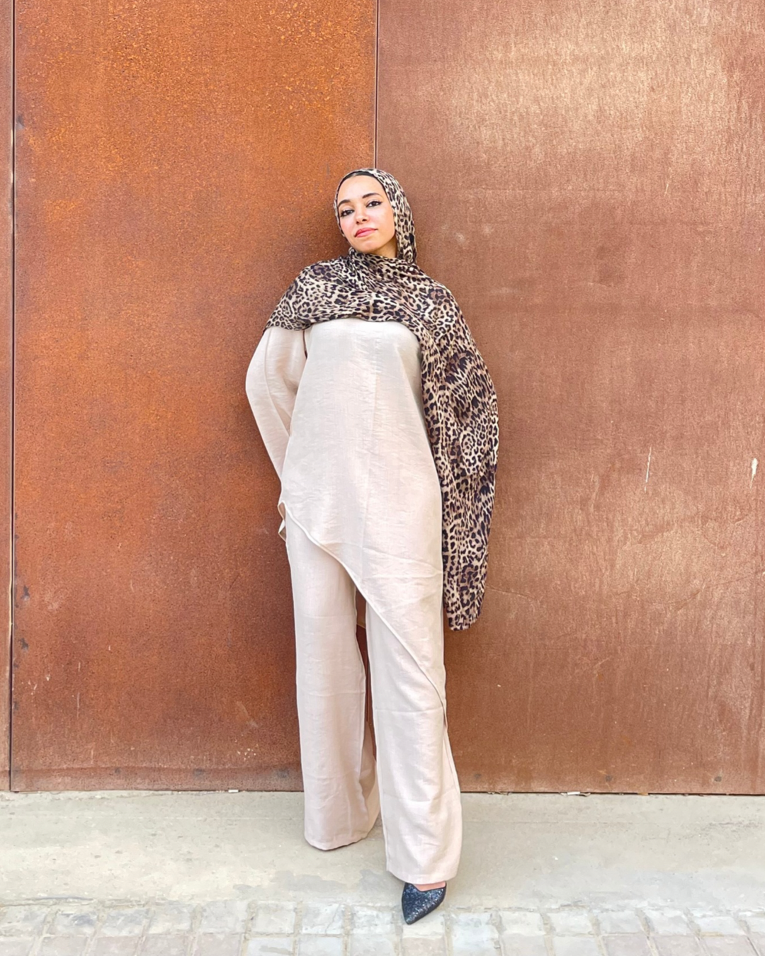 Afnan Linen Pants -Beige
