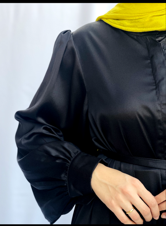 Lana Satin Dress Black