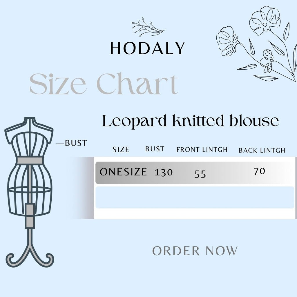 Leopard Knitted Blouse
