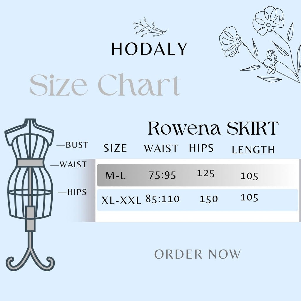Rowena Chiffon Skirt - Baby Blue