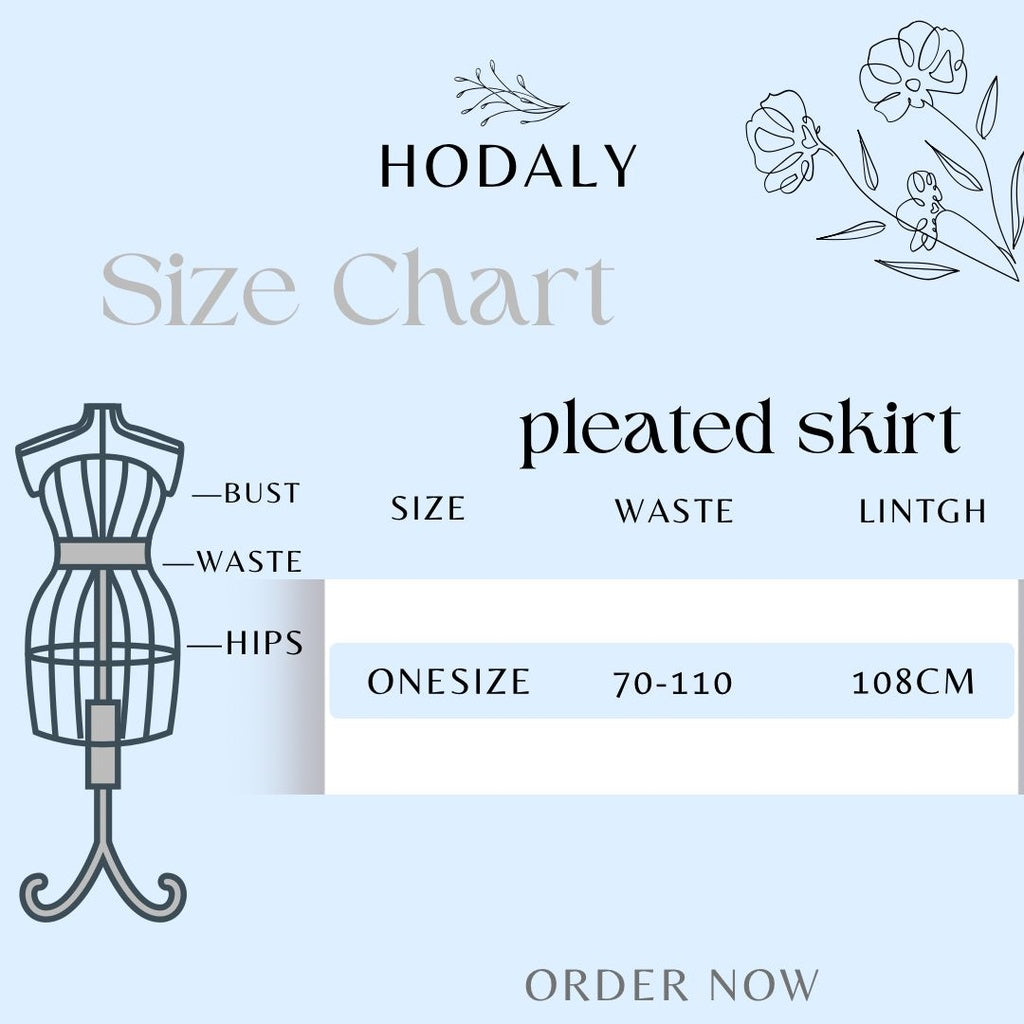 Plain Chiffon Pleated Skirt - Mustard