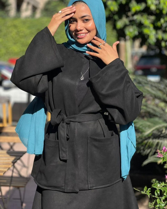 Malika Suede Jacket - Black