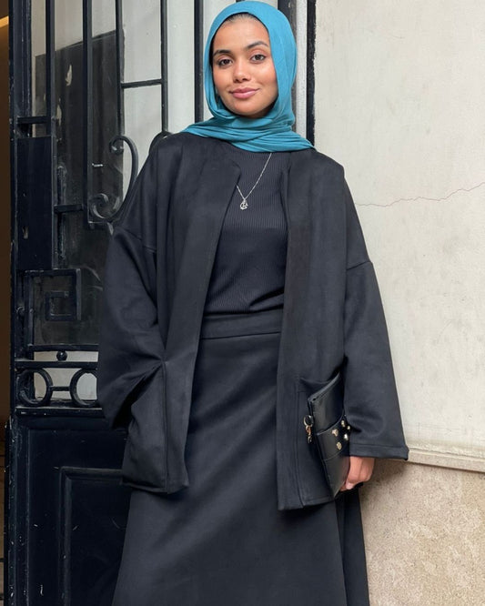 Malika Suede Jacket - Black