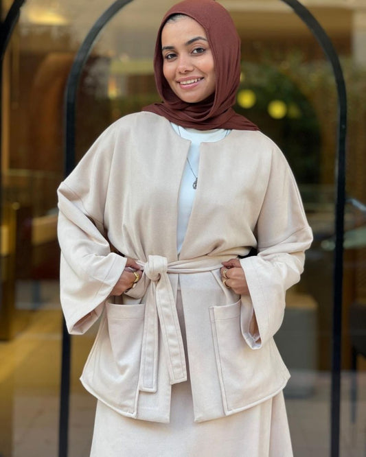 Malika Suede Jacket - Beige