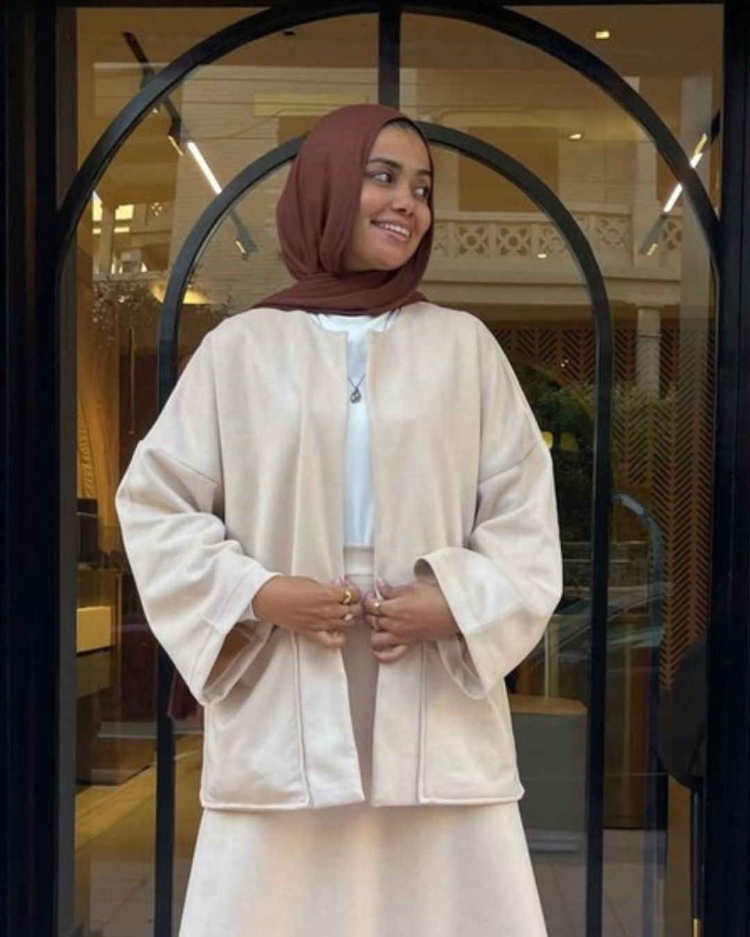 Malika Suede Jacket - Beige