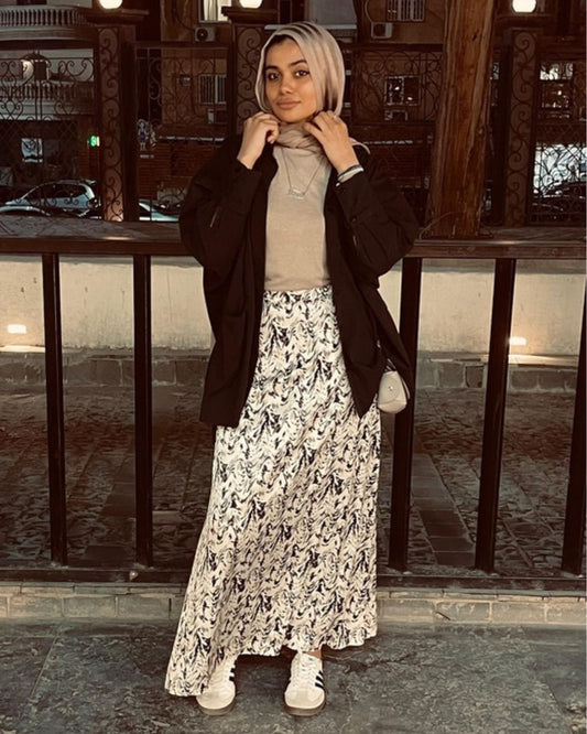 Lamma satin skirt