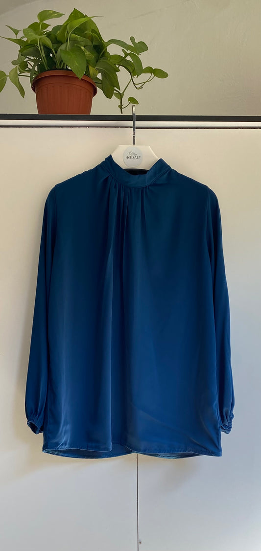 Amalia Blouse -Petroleum Blue