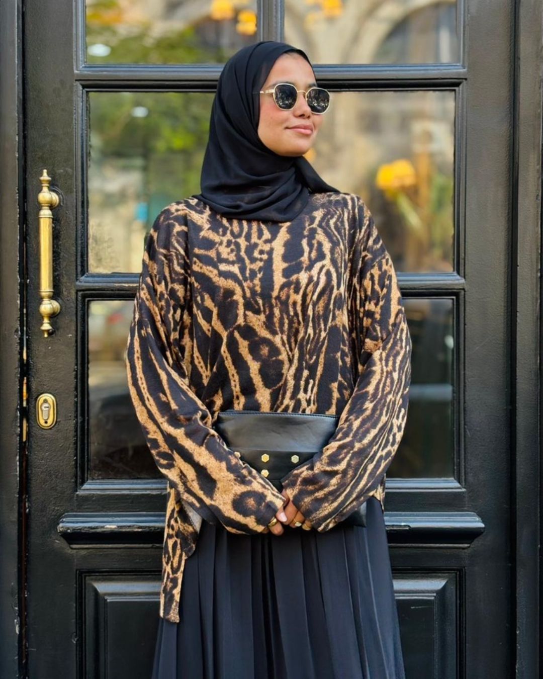 Leopard Knitted Blouse