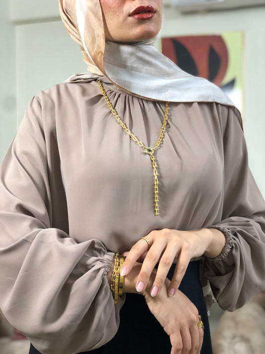 Amalia Blouse - Cafe