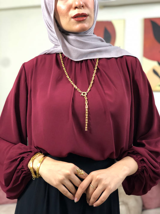 Amalia Blouse - Burgundy
