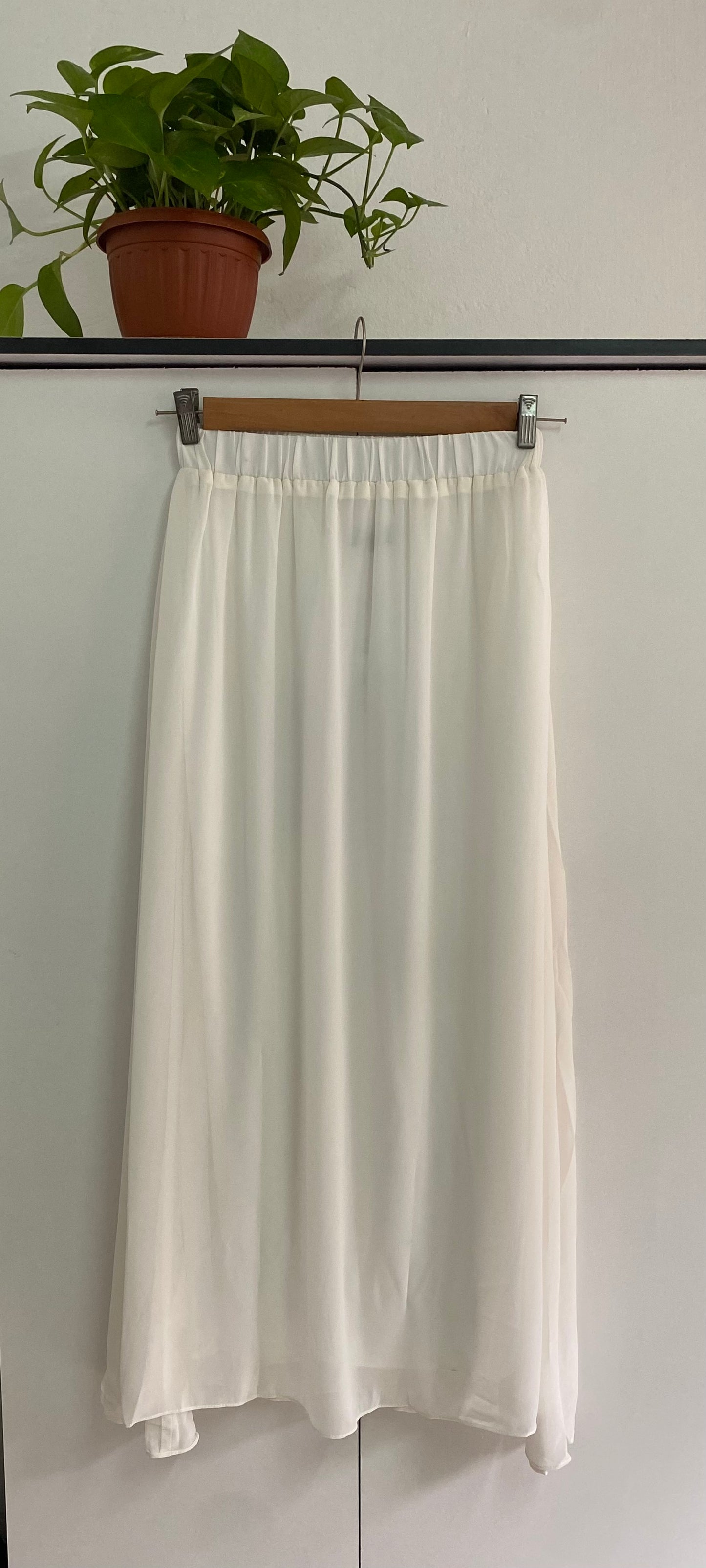 Rowena Chiffon Skirt - OffWhite