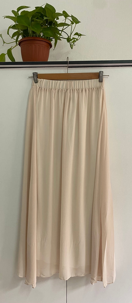 Rowena Chiffon Skirt - Beige