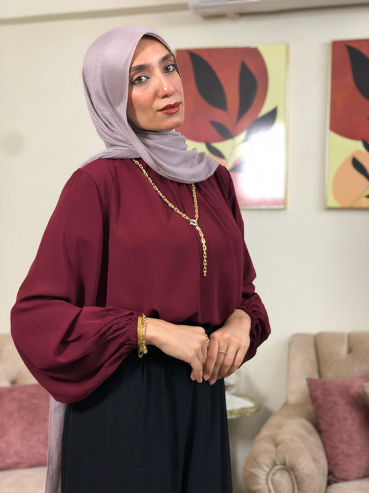 Amalia Blouse - Burgundy