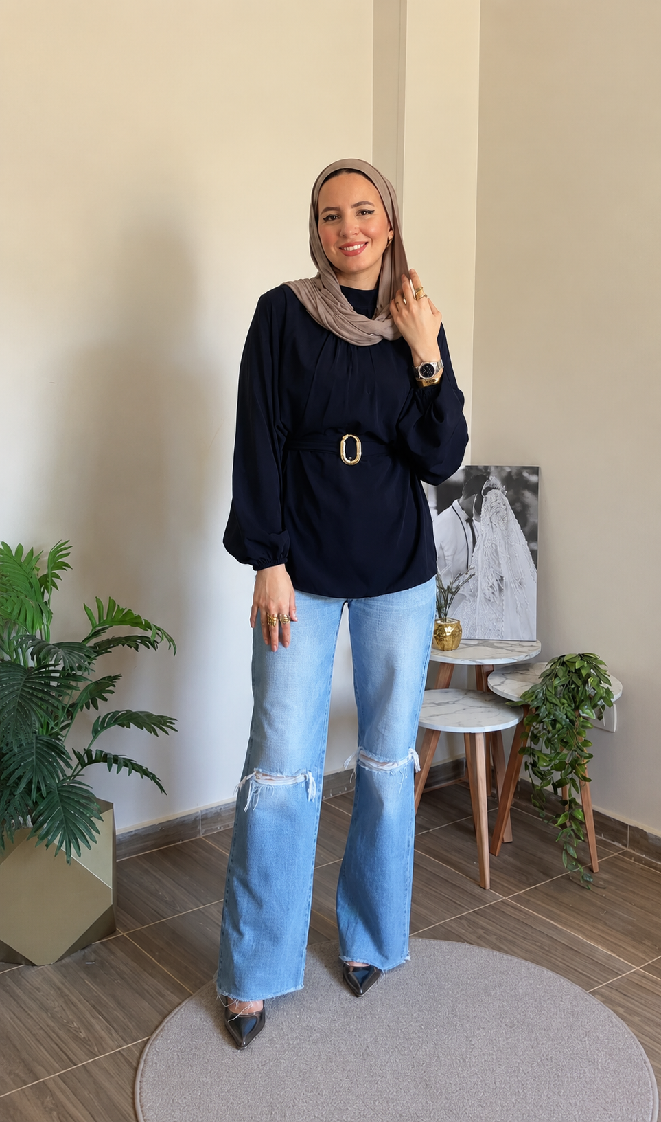Amalia Blouse - Navy