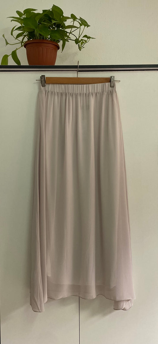 Rowena Chiffon Skirt - cafe