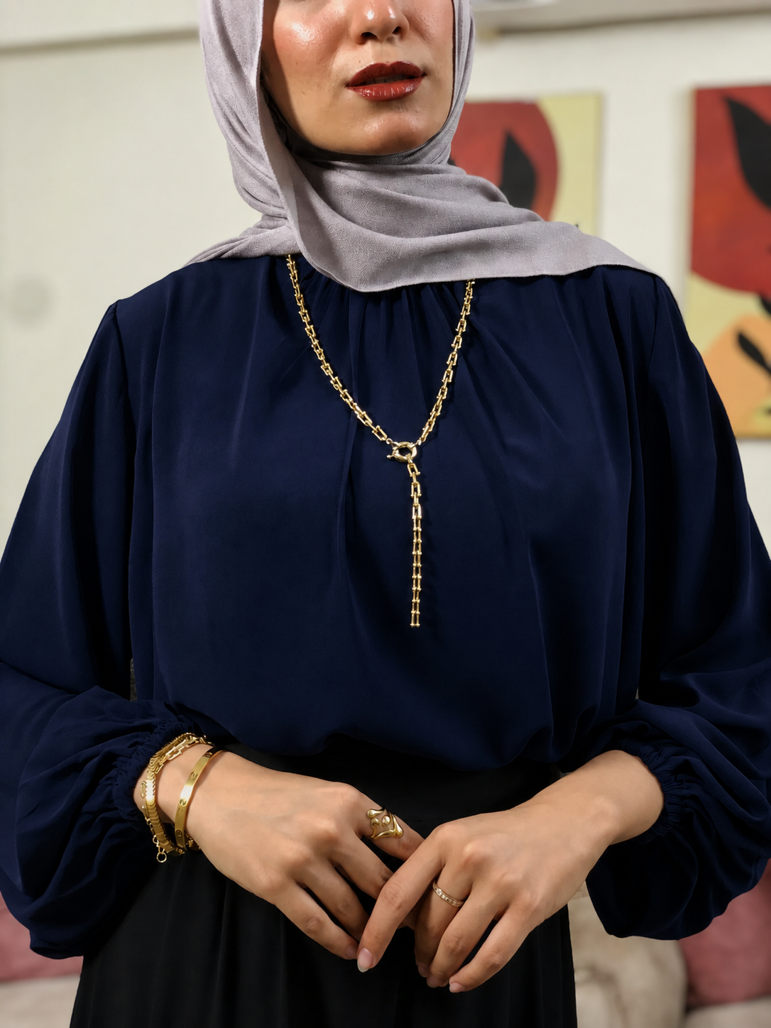 Amalia Blouse - Navy