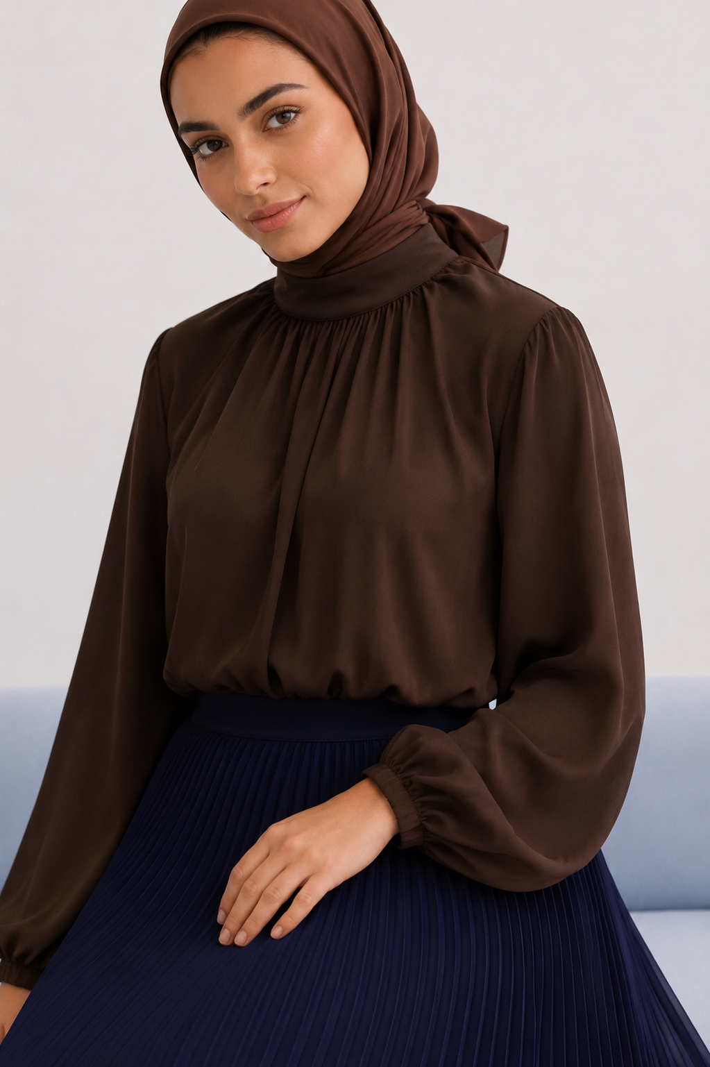 Amalia Blouse - Chocolate Brown
