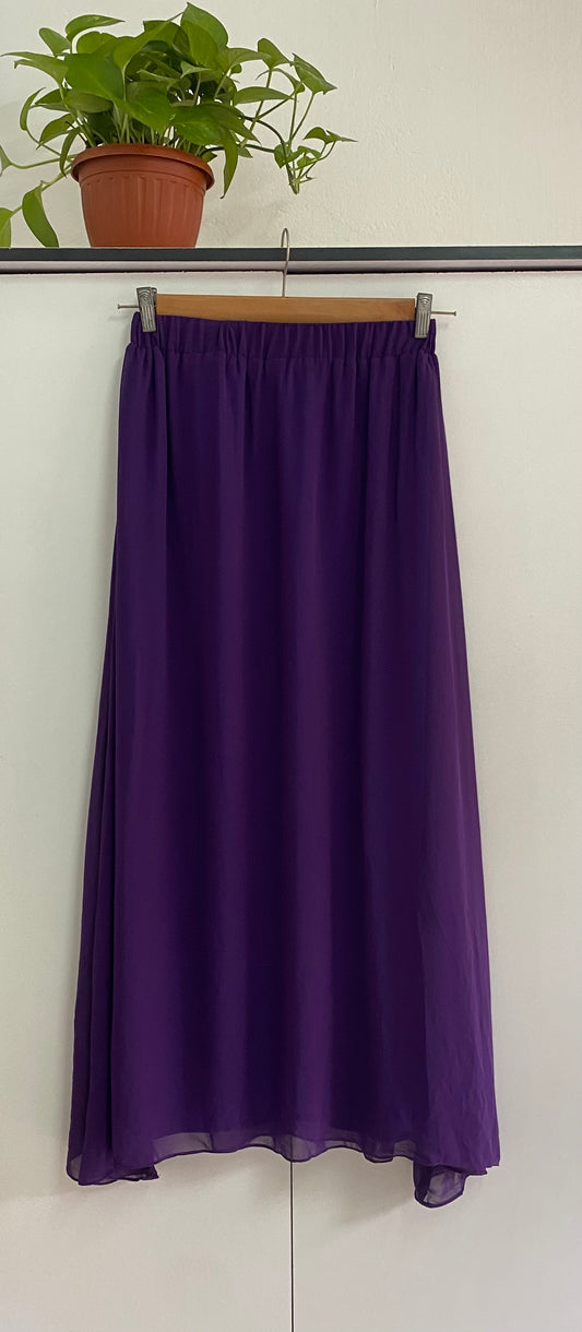 Rowena Chiffon Skirt - Purple