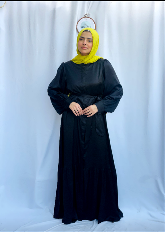 Lana Satin Dress Black