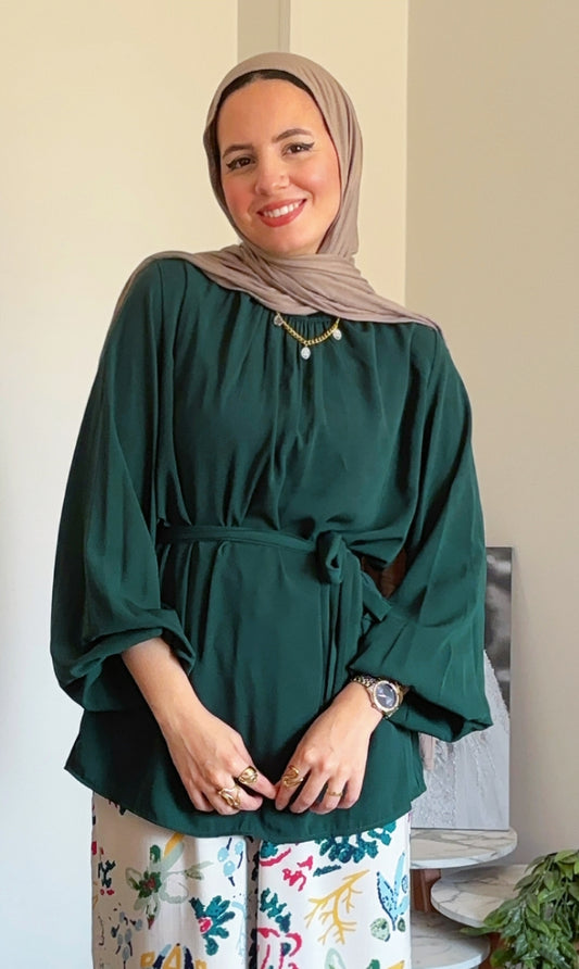 Amalia Blouse -Olive Green